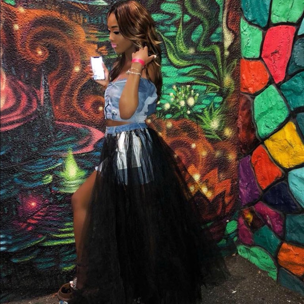 Denim tutu skirt